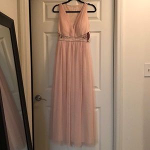 Little Mistress Petite embellished waist maxi